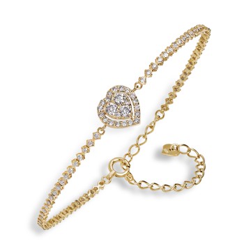 YUMI KOBAYASHI 愛心系列手鍊 0.73ct 鑽石-18K金
