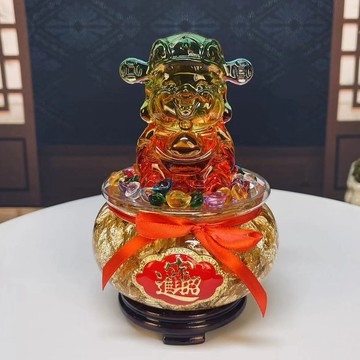 財神爺金箔聚寶盆