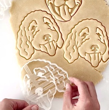 黃金貴賓犬造型餅乾壓模