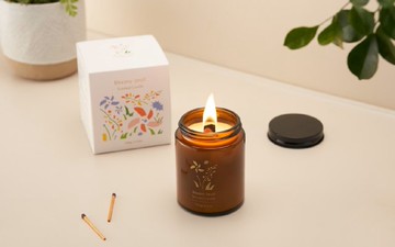 馥郁漫步精油蠟燭120g－舒緩情緒 暖甜花果香 可搭配融蠟燈