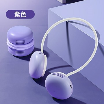 。懶人風扇掛脖子上下出風左右自動循環扇風扇制冷免提大容量電池