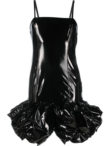 ROTATE - Leiza ruffled mini dress - women - Polyurethane/Polyester/Elastane/Polyester - 36 - Black