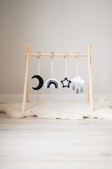 感官玩具，單色活動健身玩具，嬰兒活動中心，4 件套