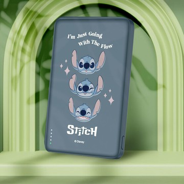 Disney 迪士尼 - ✂附wh貼紙 迪士尼 20W PD超薄磁吸無線快充行動電源 5000mAh-三頭史迪奇