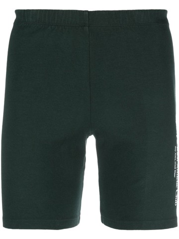 Sporty & Rich - Athletic Club cycling shorts - men - Cotton/Spandex/Elastane - XS - Green