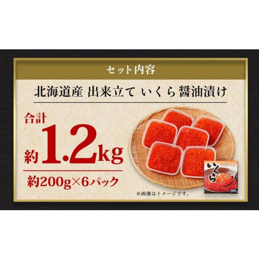 ふるさと納税 北海道 小樽市 北海道産 出来立ていくら醤油漬け 約200g×6パック(合計 約1.2kg)