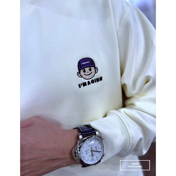 『老爺有喜』重磅側背包ya男孩刷毛大學T-米(NOF24111666)