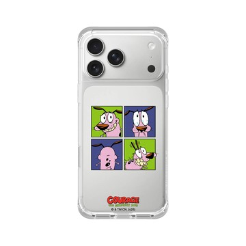 iPhone 17 Pro Max ClearX 晶透白 - Courage the Cowardly Dog膽小狗英雄 - 英雄的四格漫畫