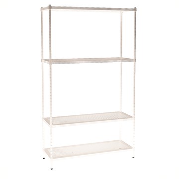 [客尊屋]粗管/沖孔/45x120x210hcm 白騎士沖孔 四層架白騎士