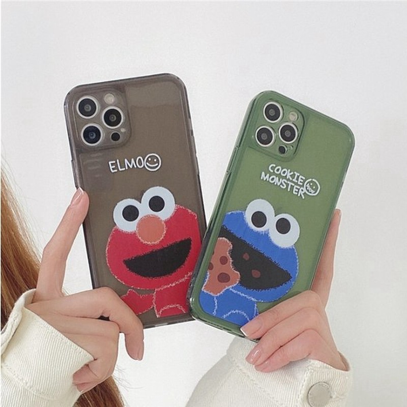 セサミストリート クッキーモンスター エルモ 韓国風 グリーン インスタ風 カメラレンズ保護 スマホケース携帯カバー希少iphone12全機種新発売 通販 Lineポイント最大get Lineショッピング