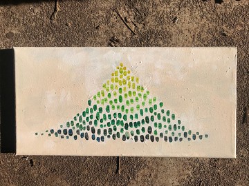 青苔山 /手繪 作品 裝飾 驚喜 低調的智慧 自然之神 漸層綠 開店