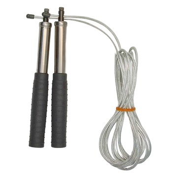 BALANCE 1 crossfit高轉速鋼索跳繩 不鏽鋼握把 長度可調整  12 x 4.5 x 19cm  黑色  1個