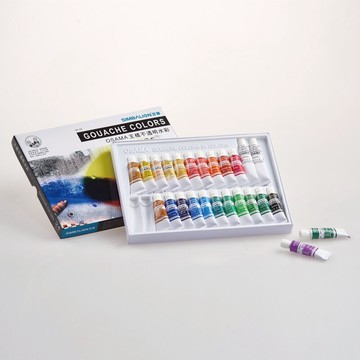 【雄獅】GC-24 王樣不透明水彩 鋁管（紙盒） 24色 / 盒【APP滿額下單10%點數(單一帳號最高5000點)】1/31止