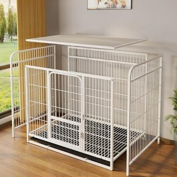 方管加粗室內寵物狗籠 屋頂款 70 x 52 x 78cm 白色  70 x 52 x 78cm  76 x 76 x 13cm  1個