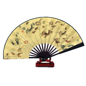 中國風高檔絹布折扇 10吋(PART-4)(台灣現貨)