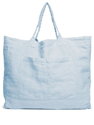 Once Milano - Weekend linen tote bag - unisex - Linen/Flax - One Size - Blue