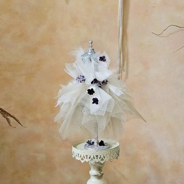 花禮服 精靈婚紗 黑紫繡球