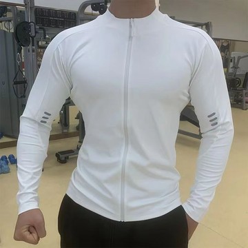 秋季新款男士立领夹克速干长袖外套修身上衣休闲运动衣训练户外服