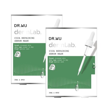 DR.WU 積雪草舒敏精華面膜4入_2入組