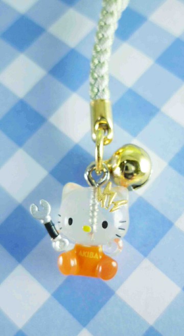 【震撼精品百貨】Hello Kitty 凱蒂貓 限定版手機吊飾-秋葉原-橘 震撼日式精品百貨