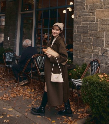 自訂 風衣式羊毛長大衣