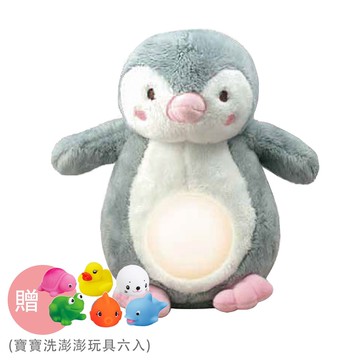 小牛津 - 安撫企鵝寶貝-【獨家送】寶寶洗澎澎玩具六入-灰