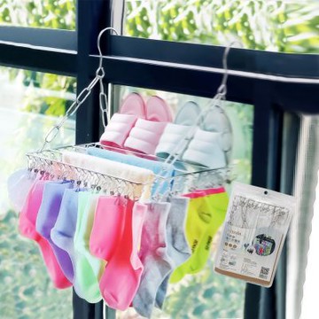 KIYODO不鏽鋼陽台晾曬架-36夾-1入