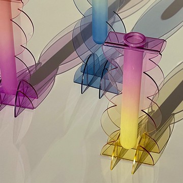 圓形 M -壓克力花瓶