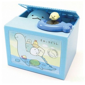 現貨 正版 全新 SHINE 角落小夥伴 吃錢箱存錢筒 恐龍 藍 偷錢箱 存錢筒 儲金箱 小費箱 日本正版授權 蜥蜴