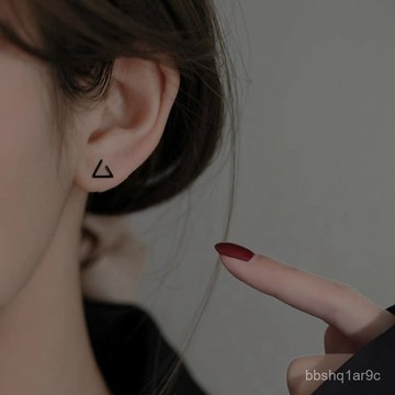 💌僊女精選💌幾何簡約三角耳釘潮小衆耳環小衆設計高級新款ins飾品耳飾