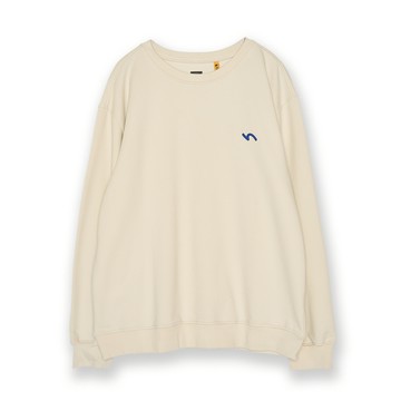 5th STREET｜中性｜ LOGO繡花長袖T恤｜淺卡其