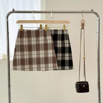 【Fee隔日到貨2色】高腰羊尼格子短裙🔥格紋裙 裙子 短裙 格子裙 a字短裙 高腰短裙 學生格紋 女裝短版裙子