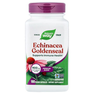 Nature's Way, 鬆果菊白毛茛，優質混合物，180 粒全素膠囊（每粒膠囊 450 毫克）