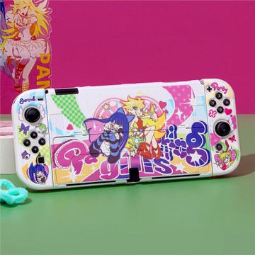 SWITCH OLED保護殼 吊帶襪天使Switch2保護套硬殼NS續航底座