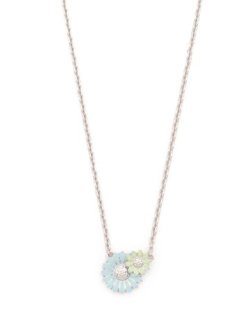 Georg Jensen - Daisy layered pendant necklace - women - Sterling Silver/Enamel - One Size