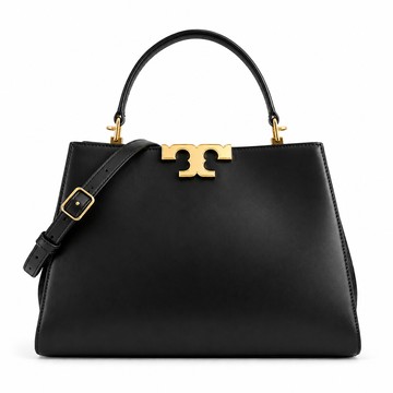 TORY BURCH ELEANOR 金字LOGO手提兩用公事包-黑