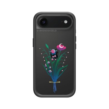 iPhone Air Mod NX -邊框背蓋組合 (相機按鈕) 黑 - Denise Rashidi (Surudenise) - Space Flowers 花的物語