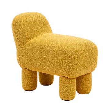 Lulu Pouf 璐璐 單人沙發椅（桔黃）