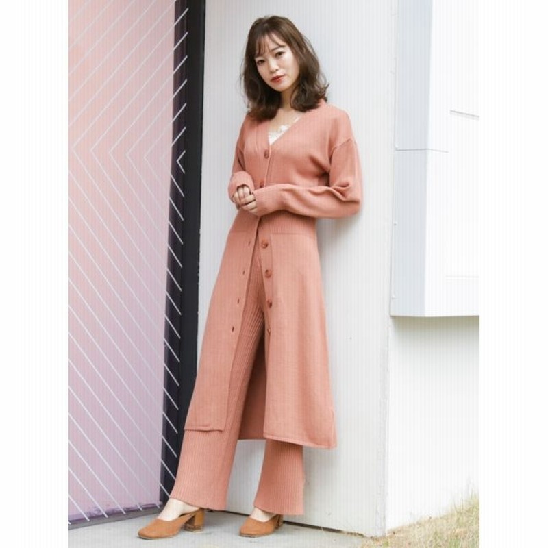 ダズリン Dazzlin ニットロングワンピース ニットパンツset 通販 Lineポイント最大get Lineショッピング