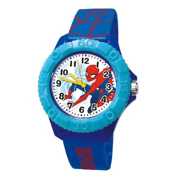 Disney 迪士尼 漫威U9系列 兒童雙色膠手錶 U9-9504 蜘蛛人藍帶  1支