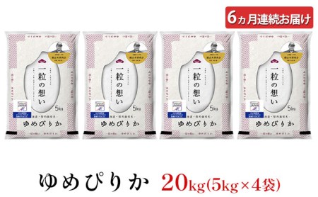 6ヵ月連続お届け　銀山米研究会のお米＜ゆめぴりか＞20kg