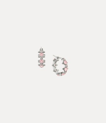 Vivienne Westwood Warwick Earrings Platinum-pink-nano-crystal-cz- Platinum-pink-nano-crystal-cz- Women