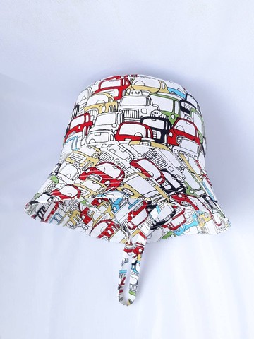 多彩汽車嬰幼兒漁夫帽