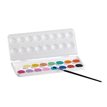 雄獅 粉餅水彩16色 /個 WCC-16【APP滿額下單10%點數(單一帳號最高5000點)】1/31止