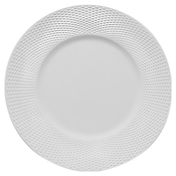 WANDU 瓦讀 珠點平盤 10.25吋 餐盤 簡約風格  白色  1個