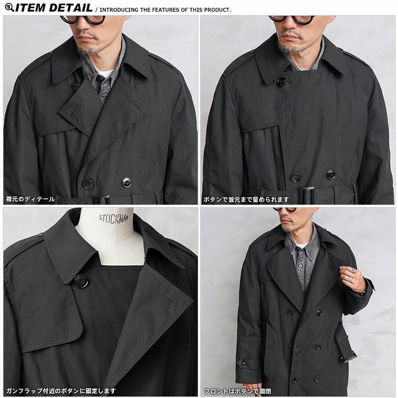 実物 新品 デッドストック 米軍 U.S. NAVY ブラックトレンチ