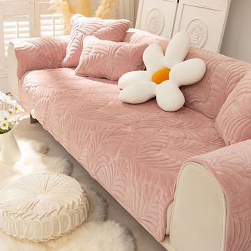 Mini 嚴選 北歐輕奢短絨3人座沙發墊 CN0476-P  180 x 70cm  粉色