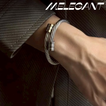 M.e.【24H出貨】通體鈦鋼絲手鐲 通體鈦鋼手鐲 男女通用款手環 跨境鈦鋼爆款手環