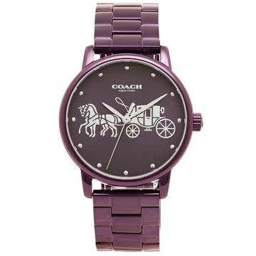 COACH 時尚女士腕錶 36mm 女錶 手錶 腕錶 14502923 紫色鋼錶帶(現貨)▶指定Outlet商品5折起☆現貨【送禮首選★APP下單點數4倍送】