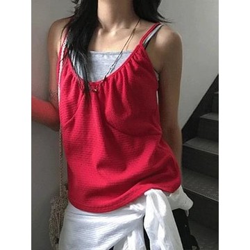 Codibook｜韓國 DAILYJOU 褶皺休閒背心［預購］無袖 圓領背心 女裝